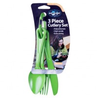 Sea to Summit Super Lightweight Polycarbonate 3 Piece Lime Green Cutlery Set